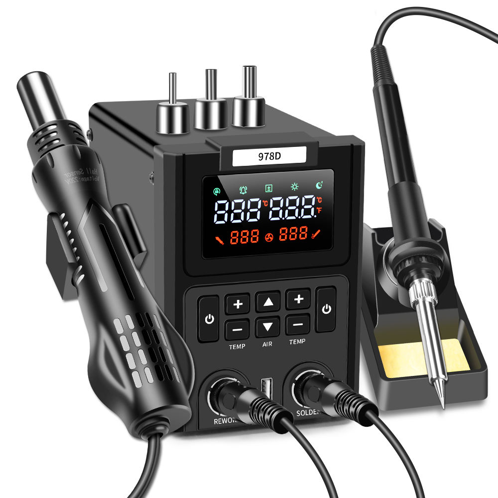 Electronics Repair Equipment - Паяльная станция 2-в-1 с двойным LED-дисплеем: